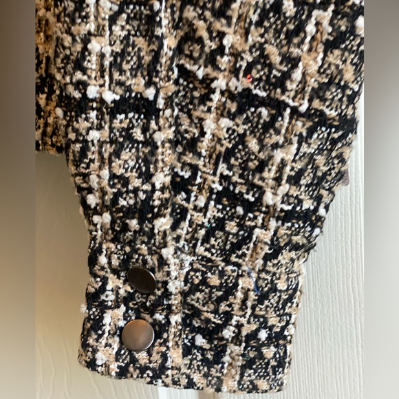 NWT 🖤🌟SWEET RAIN CONTEMPORARY BLACK/WHITE TWEED BOMBER JACKET -SIZE XL - Picture 5 of 11